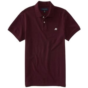 Aeropostale Polo Burgundy Size Medium Factory Distressed Collar